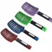 Hair Scalp Massage Comb Bristle Nylon Curly Hairbrush Anti  static Curved Row Hairdressing Tools