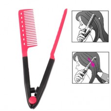 DIY Clamping Design Plastic Hair Styling Comb Salon Hairdresser Comb Straightening Comb