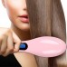 Imitation Version Handheld Innovative Hair Straightener Comb with LCD Temperature Display  Pink