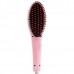 Imitation Version Handheld Innovative Hair Straightener Comb with LCD Temperature Display  Pink