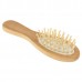 Natural Wooden Massage Hair Comb with Rubber Base   Wooden Brush  Medium  White