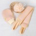 3 Sets Matte Thickening Rub Towel Pull Back Bath Ball Bath Towel Set  Light Pink