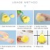 2 PCS Household Massage Shampoo Multifunctional Silicone Cat Claw Bath Brush  Yellow