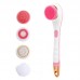 Electric Bath Massage Brush 4 In 1 Multi  Function Long  Handled Scrubbing Device  Pink