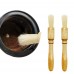 2 PCS Wooden Handle Coffee Grinding Brush Barbecue Brush Pig Bristle Cleaning Brush  White