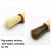 2 PCS Wooden Handle Coffee Grinding Brush Barbecue Brush Pig Bristle Cleaning Brush  White