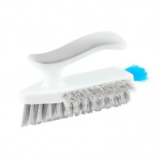 Bathroom Floor Corner Crevice Cleaning Brush  White Gray