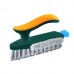 Bathroom Floor Corner Crevice Cleaning Brush  Yellow Green