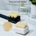 Rubbing Back Bath Brush Long Handle Soft Hair Bath Brush Detachable Face Wash Brush  White