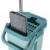 360 Flat Squeeze Microfiber Mop Bucket Set Home Floor Tiles Cleaning with Pads