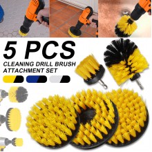 5Pcs Scrub Brush Drill Attachment Kit Power Scrubber Cleaning Brushes Grout Tile