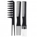 11Pc Hair Styling Comb Set Professional Black Hairdressing Brush Apron Barbers