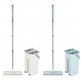 360 Rotation Spin Flat Mop Bucket Set Auto Rebound Hand  free Floor Cleaning