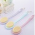 2 PCS Back Massage Bath Brush Nylon Brush Head Long Handle Bath Rubbing Brush  Purple