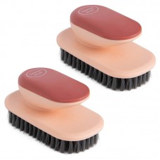 2 PCS SM005 Home Plastic Handle Clothes Cleaning Soft Hair Brush  Red